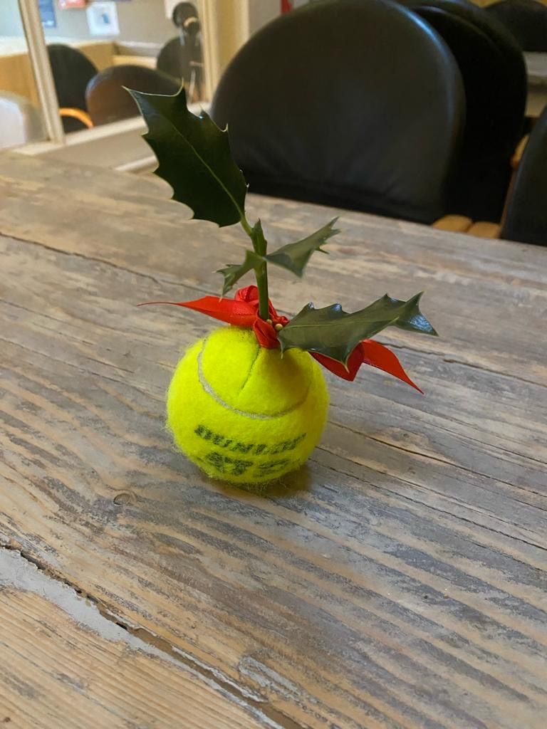 Tennis ball decoration